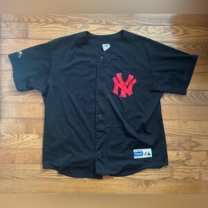 Majestic Black and Red Yankees Jersey